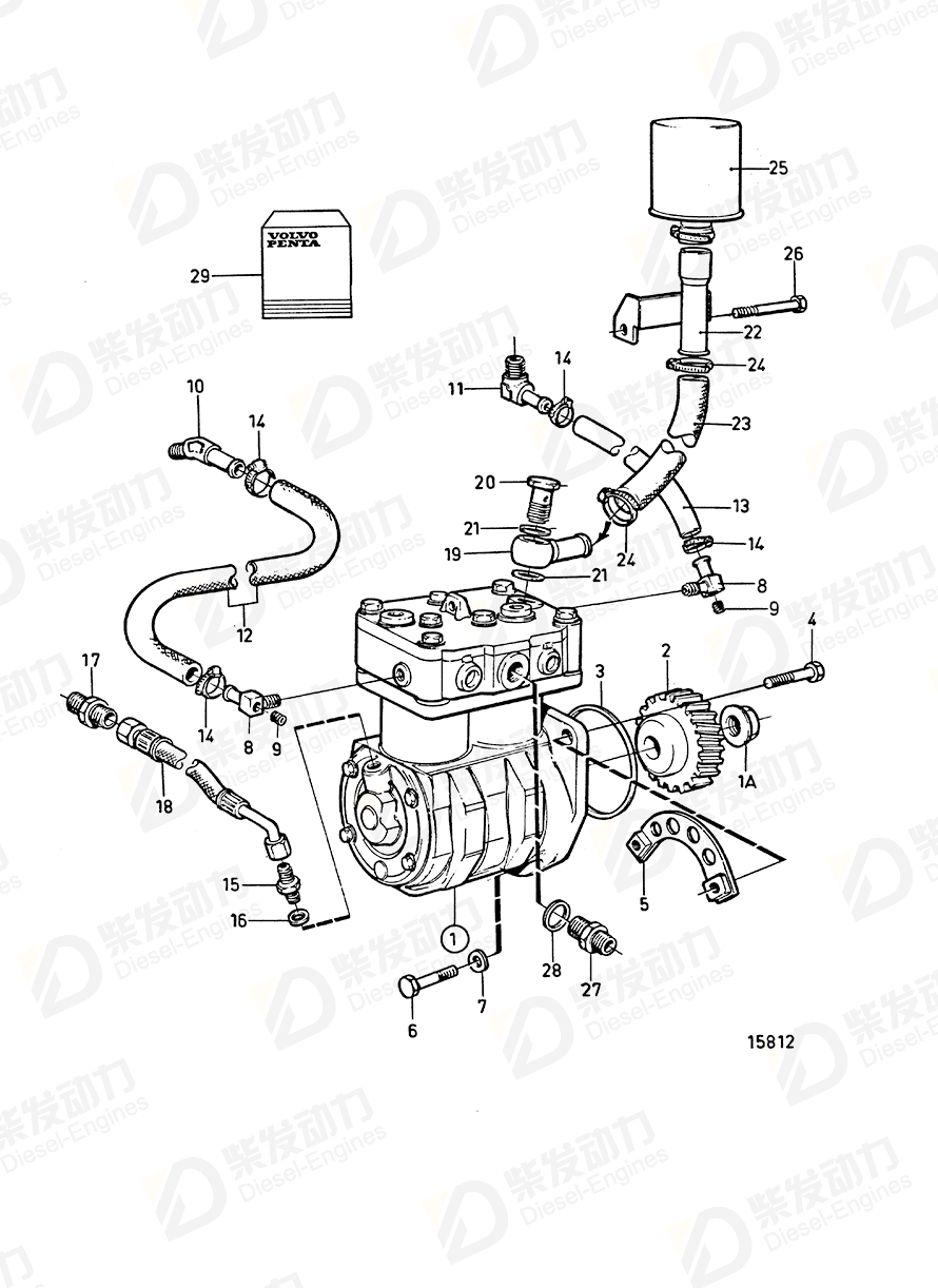 volvo penta Hexagon screw 970996 Drawing volvo penta Hexagon screw 970996 Drawing